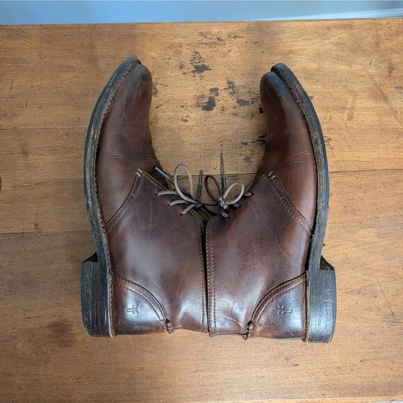 Frye Oliver Chukka Leather Boots Men\'s Brown 3487822, Size 10.5 D main image 13